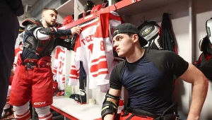 Krzysztof Maciaś (z prawej) podczas zgrupowania reprezentacji Polski