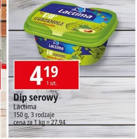 Lactima Dip serowy do nachos Guacamole 150 g