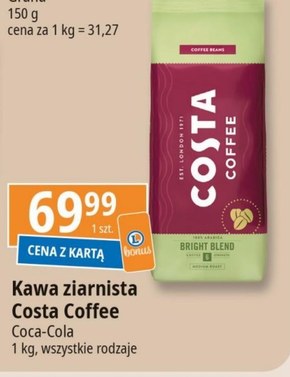 COSTA COFFEE Bright Blend Medium Roast Kawa ziarnista palona 1 kg niska cena