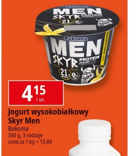 Bakoma Men Jogurt kremowy typu skyr jagodowy 300 g