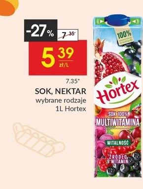 Hortex Sok 100 % multiwitamina 1 l niska cena