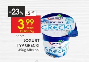 Mlekpol Jogurt typ grecki 350 g niska cena