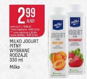 Milko Jogurt pitny naturalny 330 ml niska cena