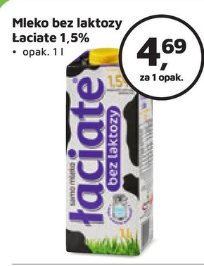 Łaciate Mleko UHT bez laktozy 1,5 % 1 l niska cena