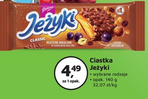 Jeżyki Herbatniki w czekoladzie deserowej wiśniowe 140 g niska cena