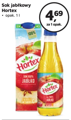 Hortex Sok 100 % jabłko 1 l niska cena