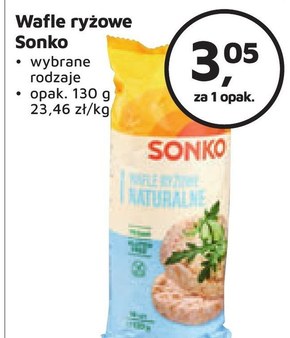 Sonko Wafle ryżowe w polewie jogurtowej 65 g (4 sztuki) niska cena