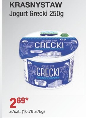 Krasnystaw Jogurt typ grecki 250 g niska cena