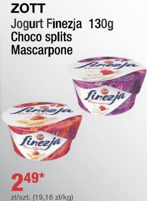Zott Finezja Choco Splits Jogurt kremowy 130 g niska cena