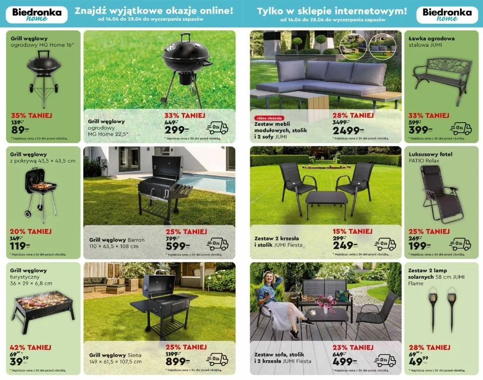 Biedronka Home oferuje promocje na meble ogrodowe!