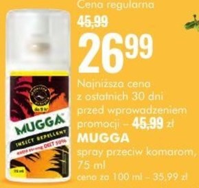 Spray na komary i kleszcze Mugga niska cena