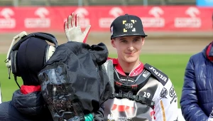 Wiktor Przyjemski na prezentacji.