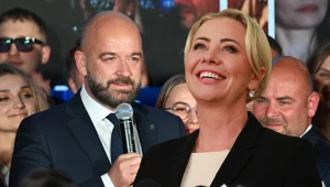 Prezydent Wrocławia Jacek Sutryk i posłanka Izabela Bodnar, która walczyła o fotel włodarza stolicy woj. dolnośląskiego