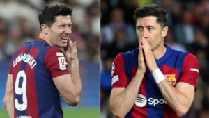 Robert Lewandowski podczas spotkania FC Barcelona