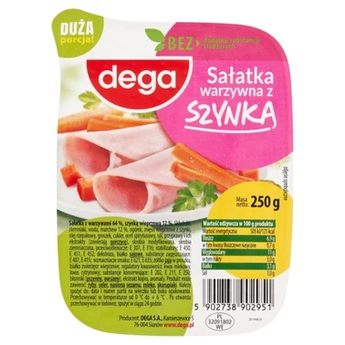 dega Sałatka warzywna z szynką 250 g - 1