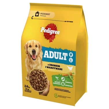 Pedigree Adult Sucha karma dla psów z drobiem i warzywami 2,6 kg - 0