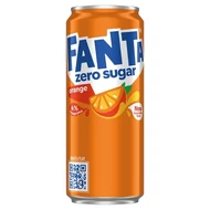 Fanta Zero Sugar Napój gazowany o smaku pomarańczowym 330 ml