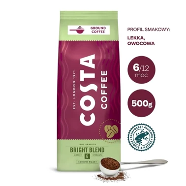 COSTA COFFEE Bright Blend Kawa palona mielona 500 g - 0