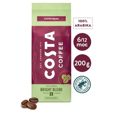 COSTA COFFEE Bright Blend Medium Roast Kawa ziarnista palona 200 g - 0