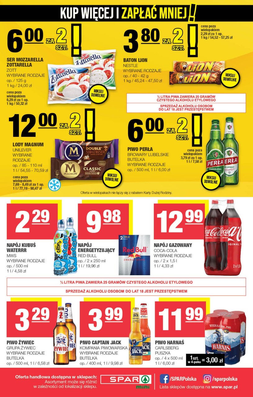 Gazetka SPAR Mini - nowa gazetka 24. 04. 2024 - 05. 05. 2024 lub do ...