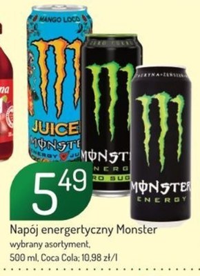 Monster Energy Gazowany napój energetyczny 500 ml niska cena