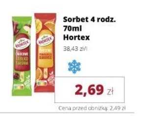 Hortex Owocowe Sorbet pomarańcza & mango 70 ml niska cena