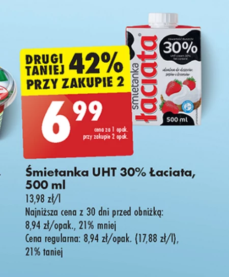 Łaciata Śmietanka 30 % 500 ml