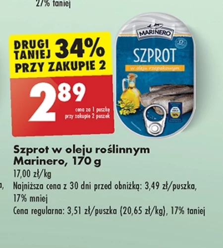 Szprot w oleju Marinero