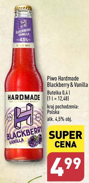 Hardmade Blackberry Vanilla Piwo z napojem o smaku jeżyny i wanilii 400 ml niska cena