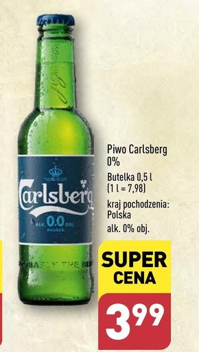 Carlsberg Pilsner Piwo bezalkoholowe 500 ml niska cena