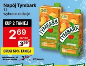 Tymbark Napój owocowy brzoskwinia pomarańcza  1 l niska cena