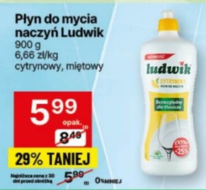 Ludwik Płyn do naczyń cytrynowy 900 g niska cena
