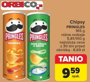 Pringles Cheese & Onion Chrupki 165 g niska cena