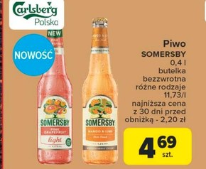 Somersby Napój piwny o smaku truskawki i kiwi 400 ml niska cena