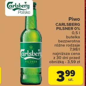 Carlsberg Pilsner Piwo bezalkoholowe 500 ml niska cena