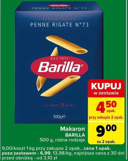 Barilla Fusilli makaron z pszenicy durum 500 g