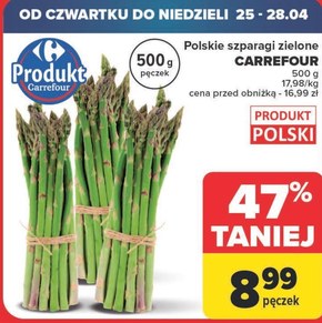Szparagi zielone Carrefour niska cena