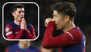 Robert Lewandowski - kapitan piłkarskiej reprezentacji Polski - podczas spotkania FC Barcelona