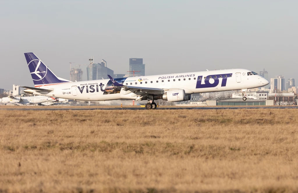 Embraer 195 linii LOT.