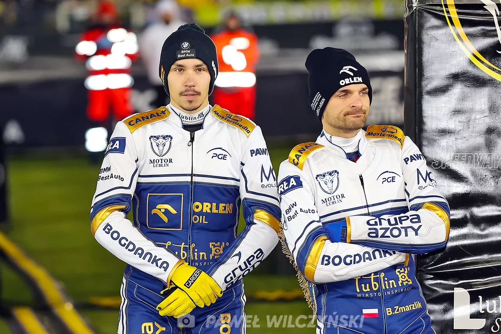 Dominik Kubera i Bartosz Zmarzlik przed meczem Motoru Lublin. Dominik Kubera i Bartosz Zmarzlik przed meczem Motoru Lublin.