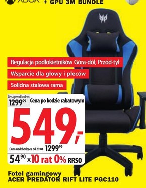 Fotel gamingowy Acer niska cena