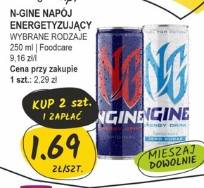 Ngine Original Zero Sugar Gazowany napój energetyzujący 250 ml niska cena