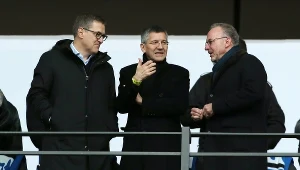 Od lewej: Jan-Christian Dreesen, Herbert Hainer i Karl-Heinz Rummenigge
