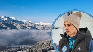 Panorama Zakopanego z Gubałówki i Jakub Kot (w ramce)