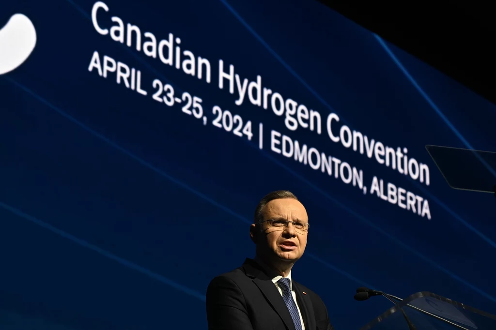 Prezydent Duda podczas konferencji Canadian Hydrogen Convention przekonywał, że wodór może być polem do współpracy między Kanadą i Polską. Przypomniał, że nasz kraj jest jednym z liderów tej technologii w Europie