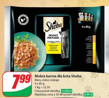 Sheba Nature's Collection Karma dla dorosłych kotów w galaretce drobiowe smaki 340 g (4 x 85 g)