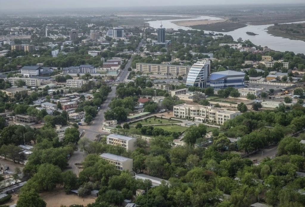 Widok na stolicę Czadu, Ndżamenę Widok na stolicę Czadu, Ndżamenę