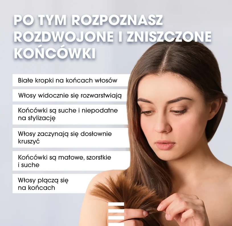 Infografika - rozdwojone końcówki