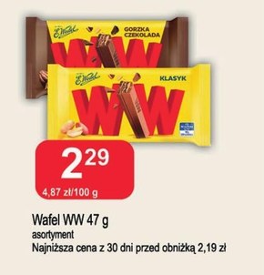 E.Wedel WW Mleczna czekolada & Peanut Butter 47 g niska cena