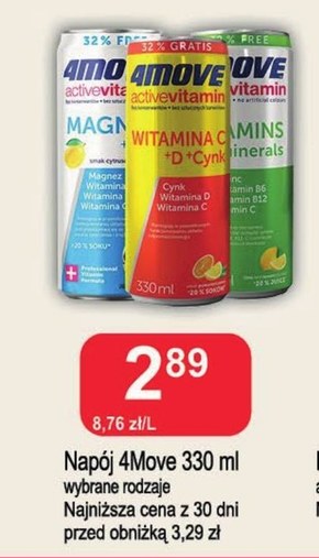 4Move Active Vitamin Gazowany napój smak pomarańczowy 330 ml niska cena